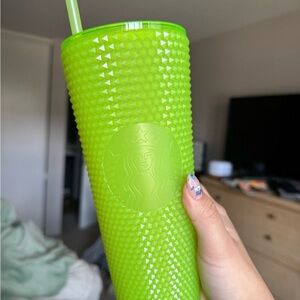 Starbucks Neon Green Studded Tumbler with Straw